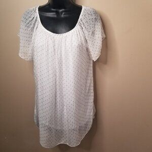 Luisa Ricci silk short lined sleeve blouse